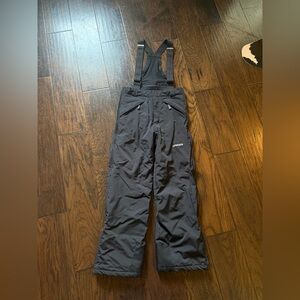Spyder Ski Pants Kids Size 18 Black Insulated Suspenders Bib Winter Snow, EUC